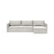Newilla Slim Arms Sofa Bed with Chaise  option 256 Adario Fog