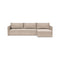 Newilla Slim Arms Sofa Bed with Chaise  option 257 Adario Taupe