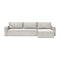 Newilla Standard Arms Sofa Bed with Chaise  option 256 Adario Fog