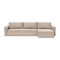 Newilla Standard Arms Sofa Bed with Chaise  option 257 Adario Taupe