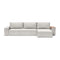 Newilla Wide Arms Sofa Bed with Chaise  option 256 Adario Fog