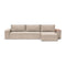 Newilla Wide Arms Sofa Bed with Chaise  option 257 Adario Taupe