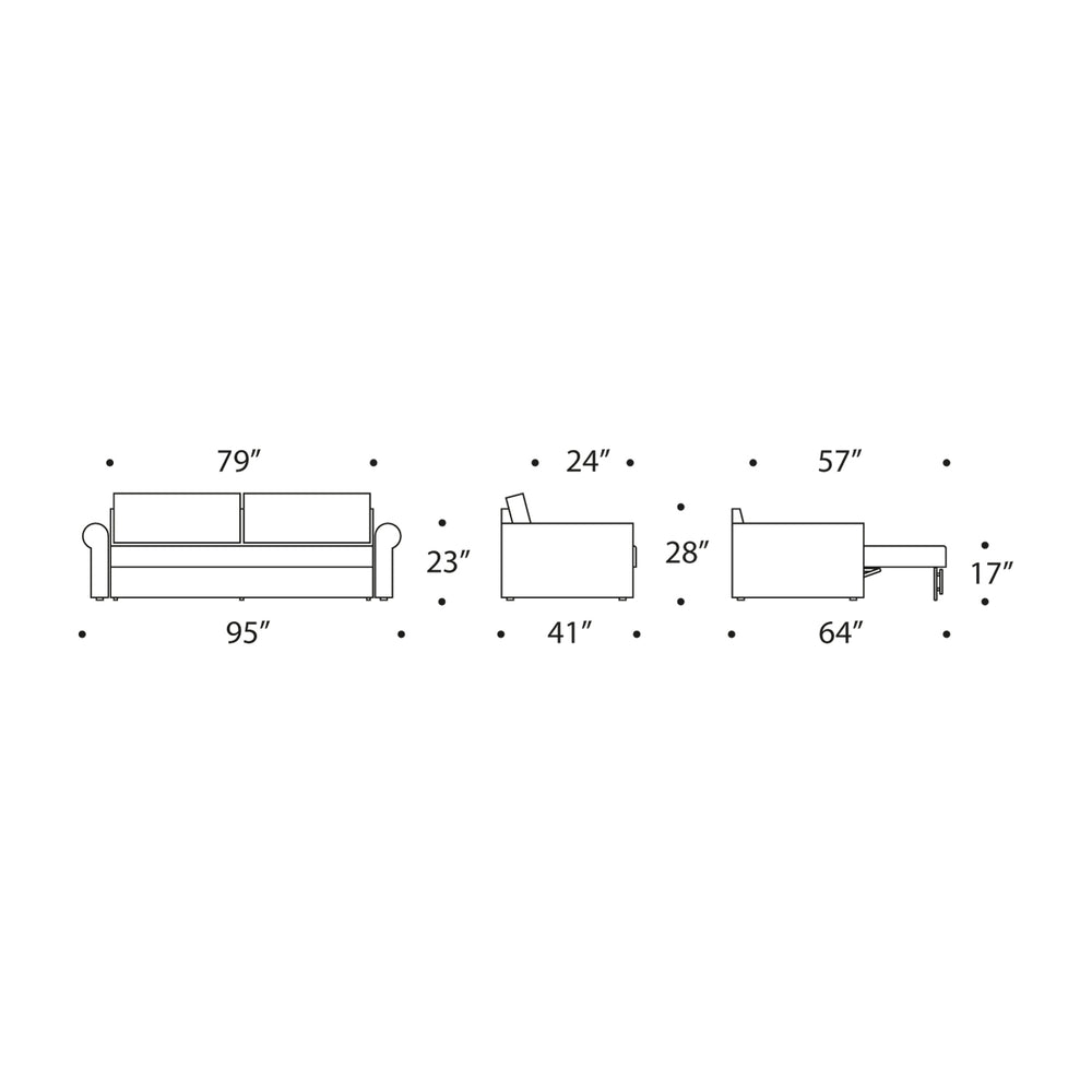 Vilander Roll Arms Sofa Bed