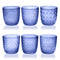 Sixties Multipattern Tumbler (Set of 6)  option Indigo Blue