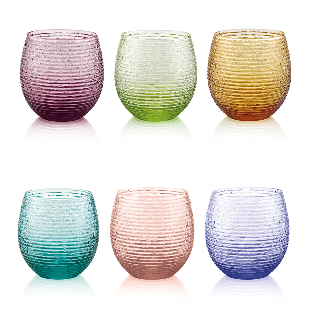 Multicolor Water Tumbler (Set of 6)