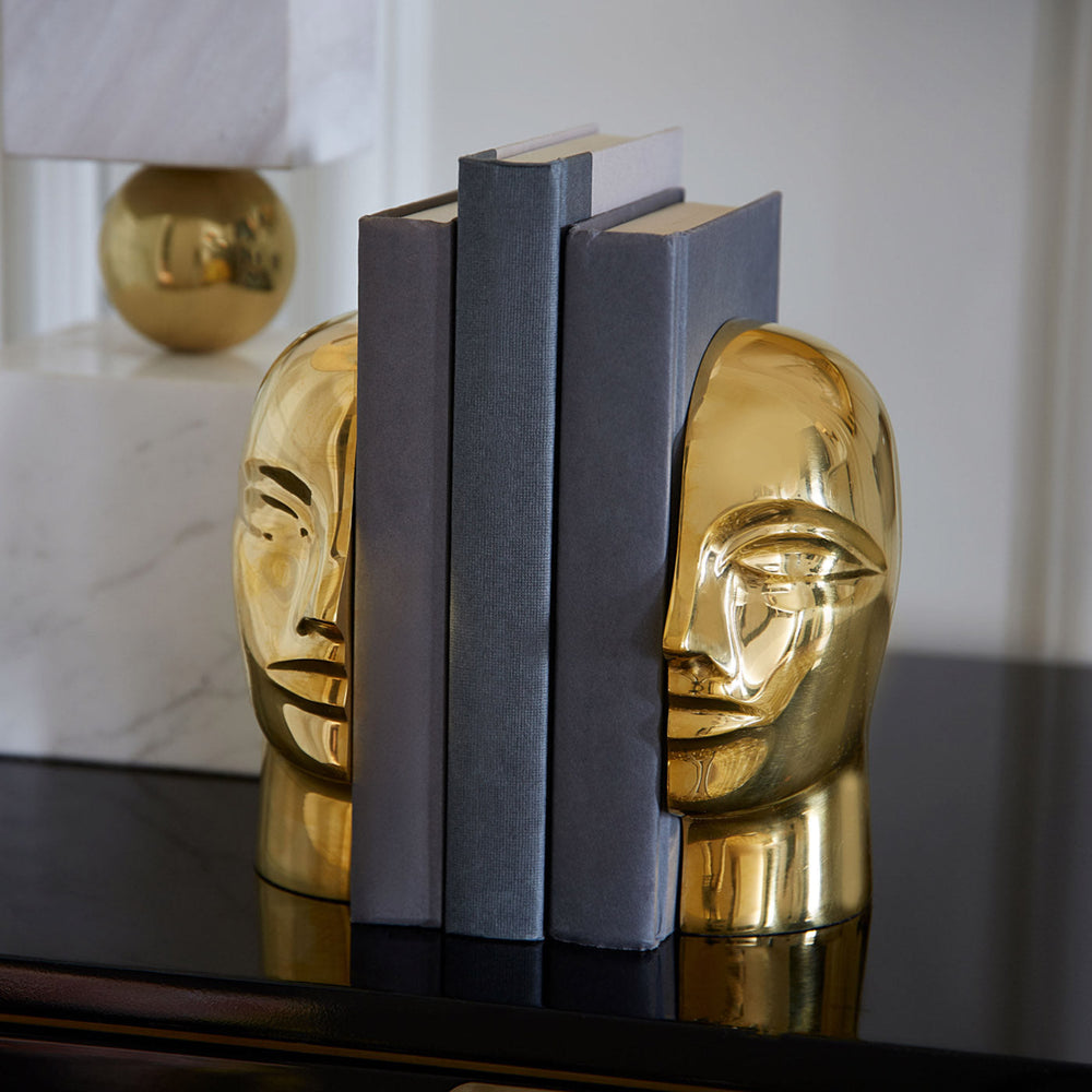 Brass Atlas Bookend (Set of 2)