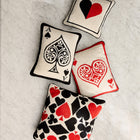 Hearts Needlepoint Throw Pillow