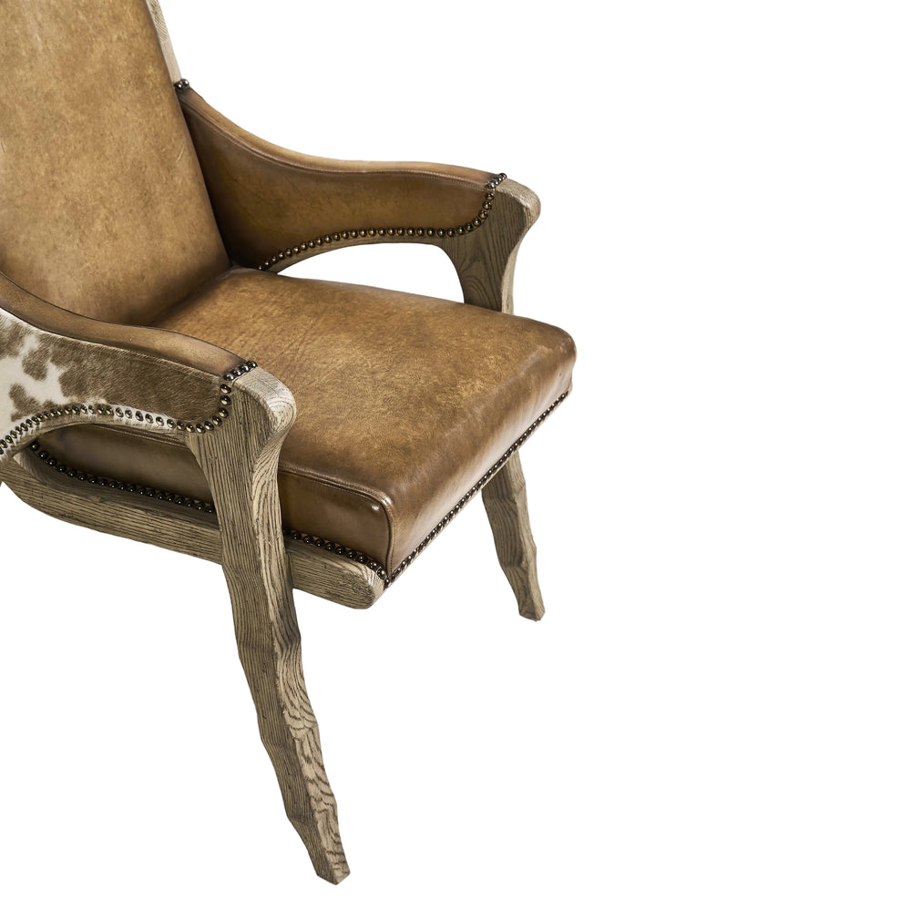 Echo Canyon Leather and Hide Armchair