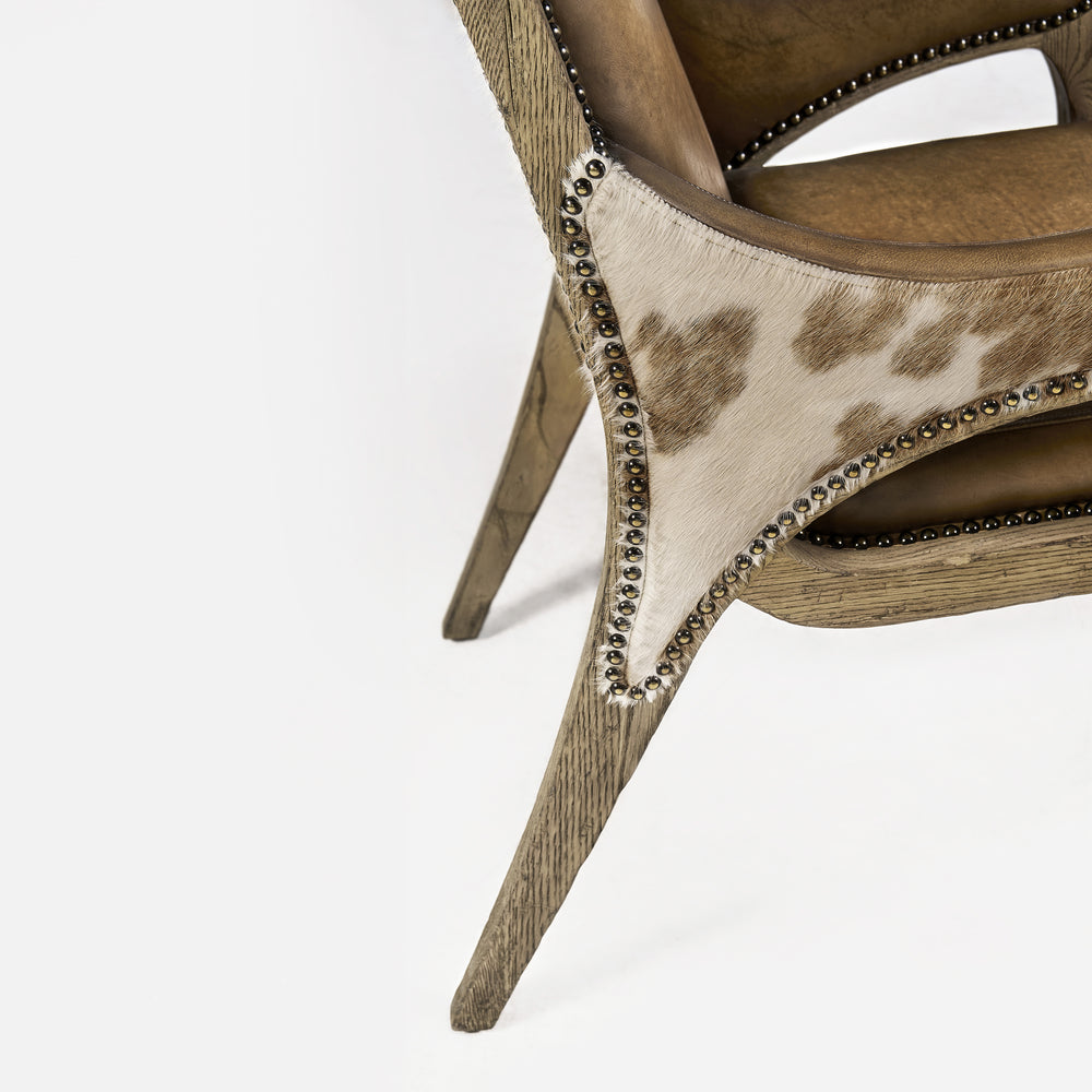Echo Canyon Leather and Hide Armchair