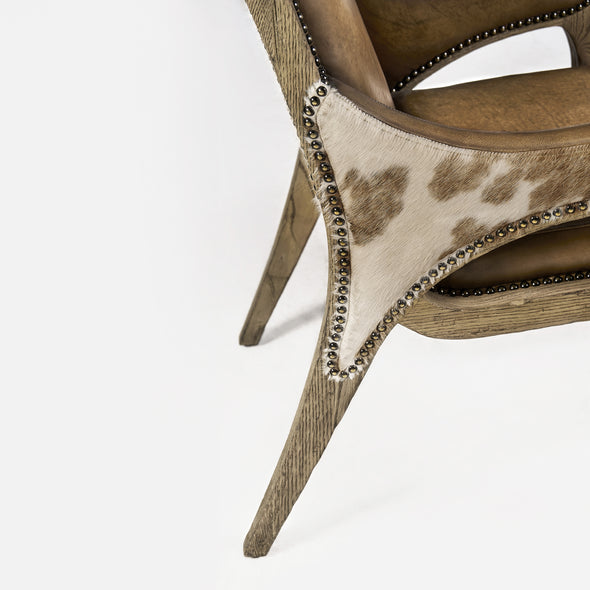 Echo Canyon Leather and Hide Armchair