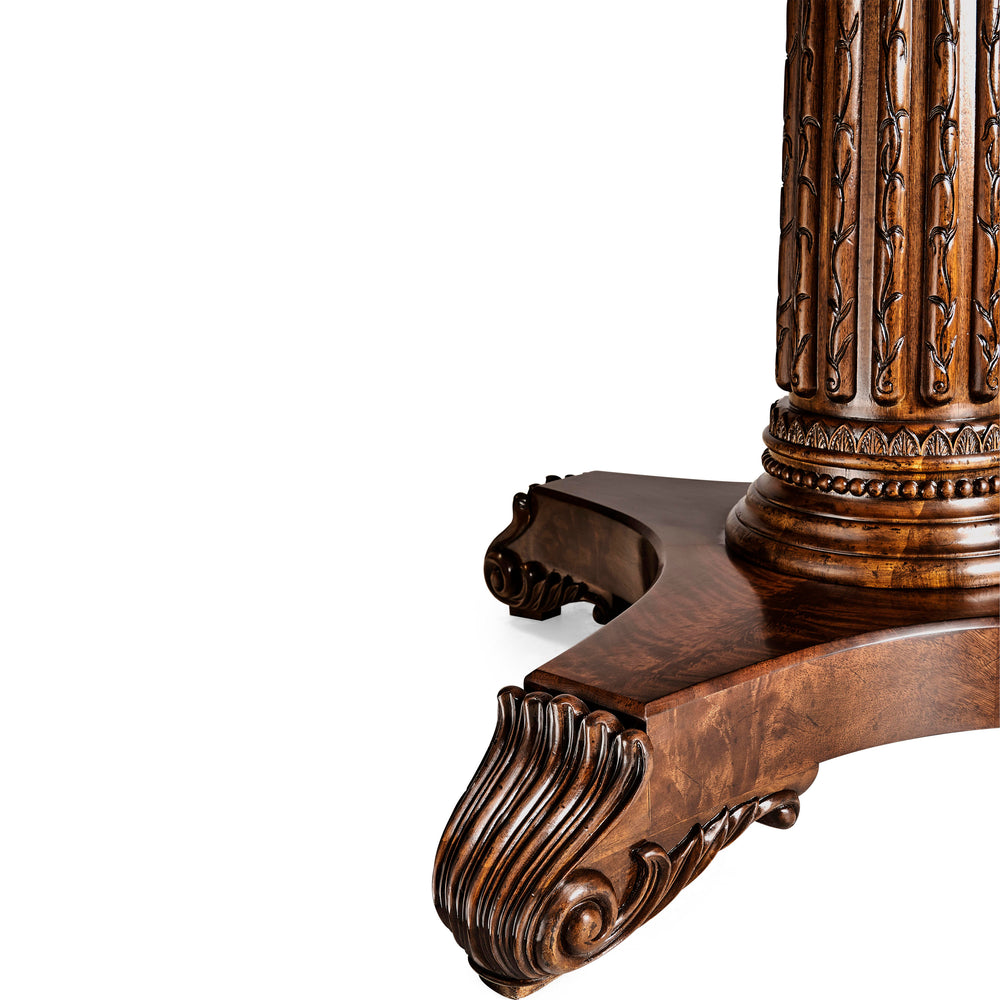 Mahogany Round Poker Table
