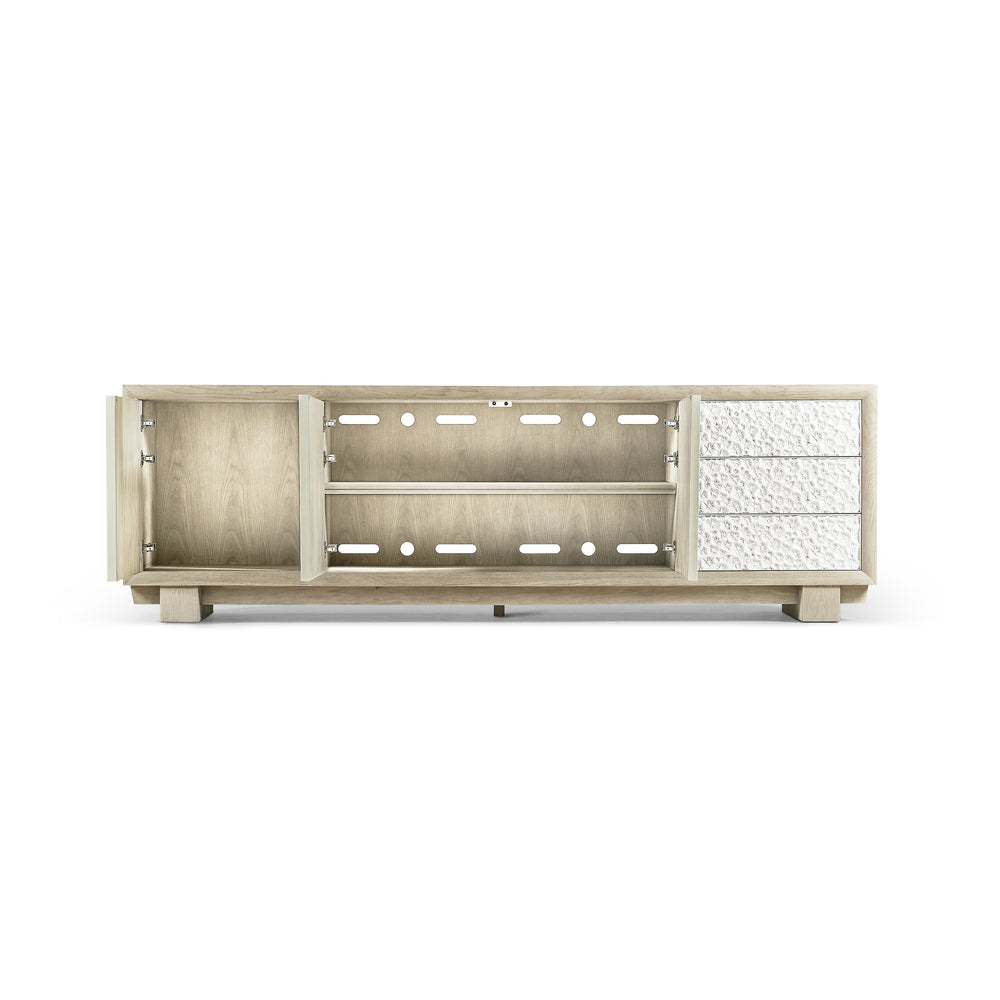 Water Pelagic Sculpted Entertainment Console Table