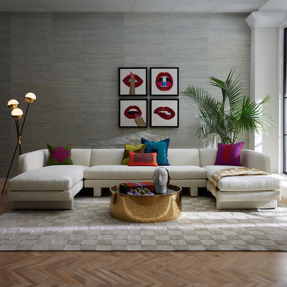 Pompidou Loops Throw Pillow