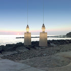 Alibabig Tall Outdoor Pendant Light