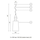 Alibabig Tall Outdoor Pendant Light