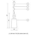 Alibabig Tall Pendant Light