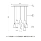 Alibaglass Multi-Light Pendant Light