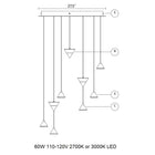 Filomena Multi-Light LED Pendant Light
