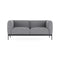 Asia 2-Seater Sofa  option Cotton Plain Grey