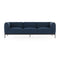 Asia 3-Seater Sofa  option Cotton Plain Blue