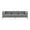 Asia 3-Seater Sofa  option Cotton Plain Grey