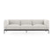 Asia 3-Seater Sofa  option Cotton Plain White