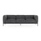 Asia 3-Seater Sofa  option Cotton Structure Black