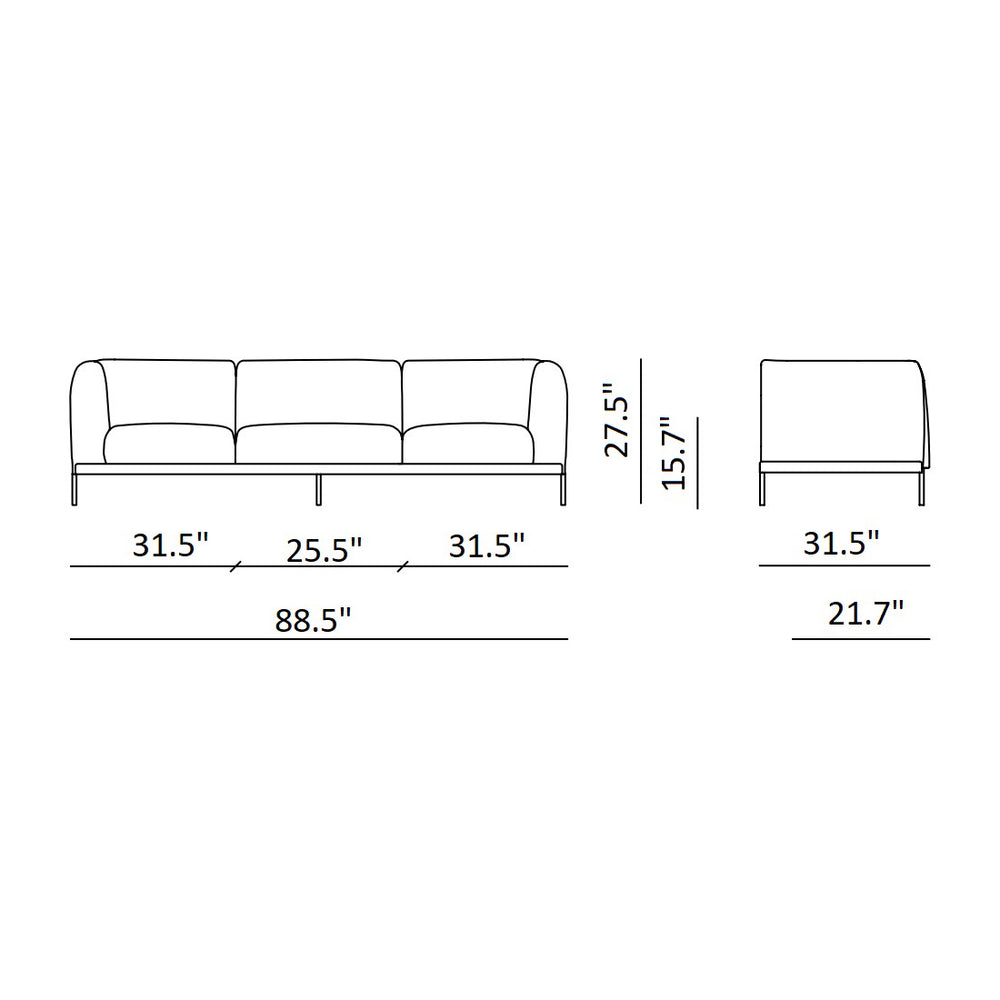 Asia 3-Seater Sofa