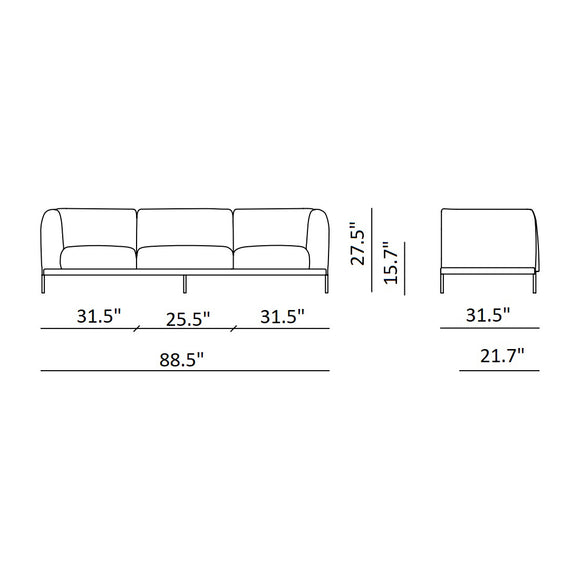 Asia 3-Seater Sofa