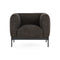 Asia Armchair  option Cotton Structure Grey / Black