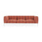 Asia Outdoor 3-Seater Sofa  option Yellow Brick Red