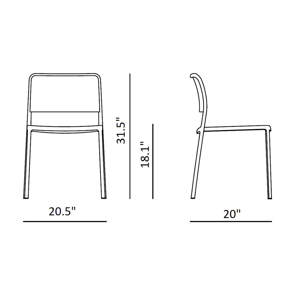 Audrey Chair without Arms (Set of 2)
