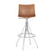 C.KOYA Bar Stool  option Dark Wood / Chrome