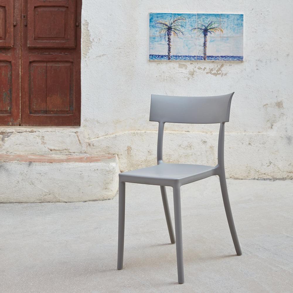 Catwalk Mat Outdoor Stackable Dining Chair (Set of 2)
