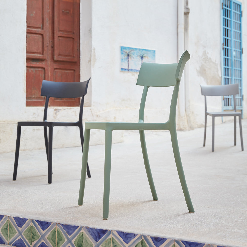 Catwalk Mat Outdoor Stackable Dining Chair (Set of 2)