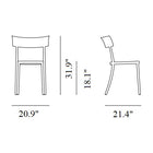 Catwalk Mat Outdoor Stackable Dining Chair (Set of 2)