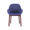 Clap Tissue Shirley Armchair  option Blue-Powder / Burgundy