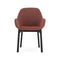 Clap Tissue Shirley Armchair  option Rusty Orange-Powder / Black