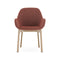 Clap Tissue Shirley Armchair  option Rusty Orange-Powder / Powder