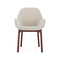 Clap Tissue Shirley Armchair  option White-Beige / Burgundy