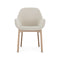 Clap Tissue Shirley Armchair  option White-Beige / Powder