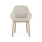 Clap Tissue Shirley Dinning Armchair  option Powder