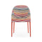 Eleganza Ela Missoni Dining Chair  option Color White / Rust