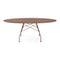 Glossy Outdoor Oval Dining Table  option Burgundy