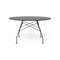 Glossy Outdoor Round Dining Table  option Black / Black