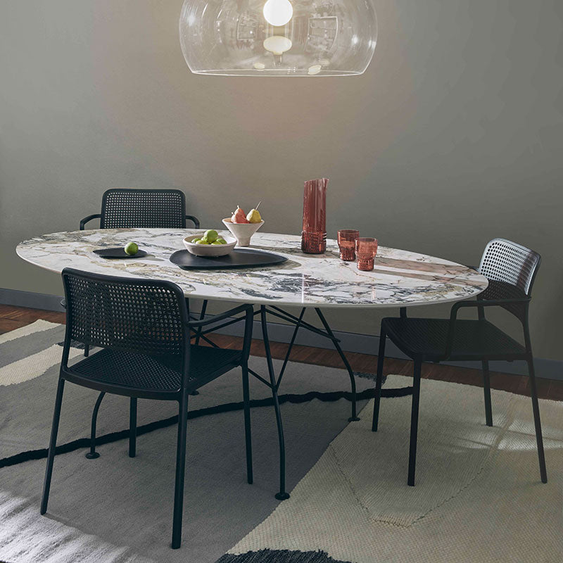 Glossy Oval Dining Table