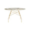 Glossy Round Dining Table  option Gold