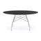 Glossy Round Dining Table  option Black