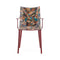 H.H.H. Graphic Impression Dining Armchair  option Burgundy / Lacquer Tumbling Wilde
