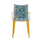 H.H.H. Graphic Impression Dining Armchair  option Mustard / Ink-Ochre Harvest Time